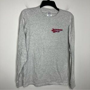 Jackson Hole Wyoming resort map long sleeve t-shirt gray casual‎ small unisex